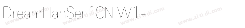 DreamHanSerifiCN W1字体转换